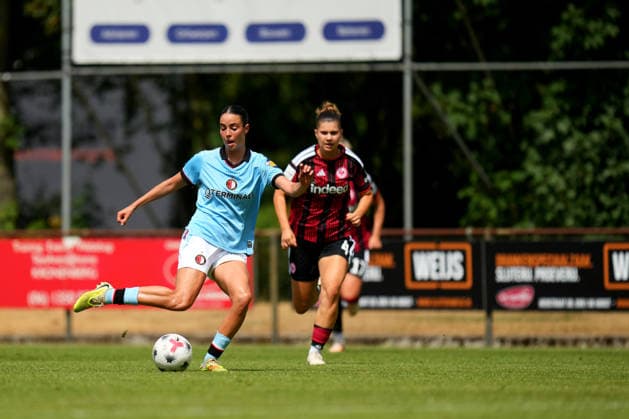 Club Friendly: Eintracht Frankfurt Woman v Feyenoord Rotterdam V1 Horst - Tori Dellaperuta of Feyenoord Rotterdam V1 during a friendly in preparation of the 2026 2027 season. The match is set between Eintracht Frankfurt Woman and Feyenoord Rotterdam V1 at RKsv Wittenhorst on 25 July 2026 in Horst, The Netherlands. (Hero Images Yannick Verhoeven) Copyright: xYannickxVerhoevenx