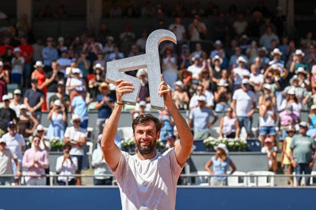 TENNIS - ATP, Tennis Herren Generali Open 2026 KITZBUEHEL,AUSTRIA,25.JUL.26 - TENNIS - ATP World Tour, Generali Open. Image shows Quentin Halys (FRA); keywords: award ceremony.  GEPAxpictures xDanielxSchoenherr