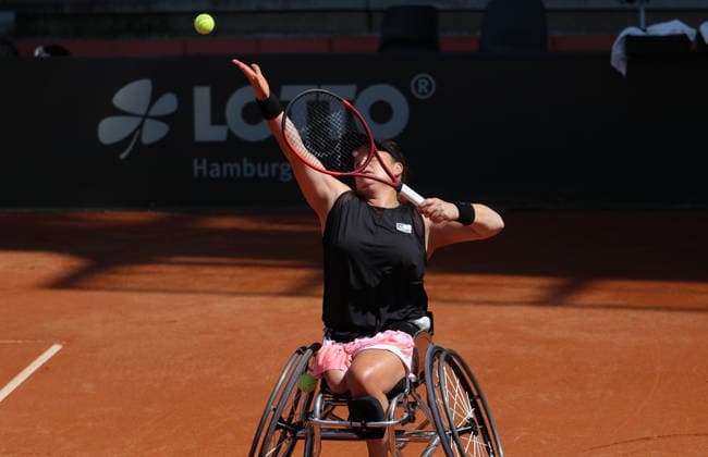 Wheelchair Hamburg Open am Hamburger Rothenbaum: Aniek van Koot (Niederlande) im Halbfinale. *** Wheelchair Hamburg Open at Hamburg s Rothenbaum: Aniek van Koot of the Netherlands Advances to the Semifinals
