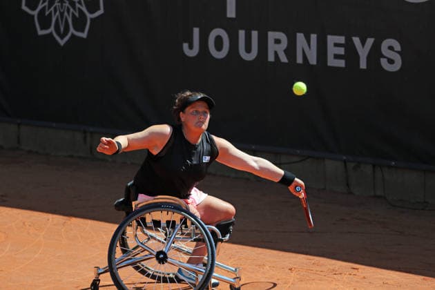 Wheelchair Hamburg Open am Hamburger Rothenbaum: Aniek van Koot (Niederlande) im Halbfinale. *** Wheelchair Hamburg Open at Hamburg s Rothenbaum: Aniek van Koot of the Netherlands Advances to the Semifinals