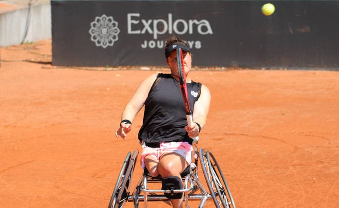 Wheelchair Hamburg Open am Hamburger Rothenbaum: Aniek van Koot (Niederlande) im Halbfinale. *** Wheelchair Hamburg Open at Hamburg s Rothenbaum: Aniek van Koot of the Netherlands Advances to the Semifinals