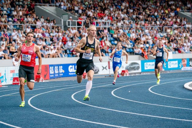 Wattenscheid, 25.07.2026, Leichathletik, Deutsche Meisterschaften, Halbfinale, 400m Jean Paul Bredau (GER, VfL Wolfsburg) beim Halbfinallauf über 400m Bochum-Wattenscheid Lohrheidestadion NRW Germany *** Wattenscheid, July 25, 2026, Track and Field, German Championships, Semifinals, 400m: Jean Paul Bredau (GER), VfL Wolfsburg, in the 400m semifinal at Lohrheidestadion in Bochum-Wattenscheid, North Rhine-Westphalia, Germany