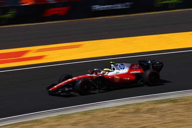 Ahead of the Formula 1 Hungarian Grand Prix MOGYOROD, HUNGARY - JULY 25: Lewis Hamilton of Ferrari attends the free practice ahead of the 2026 Formula 1 Hungarian Grand Prix at the Hungaroring in Mogyorod, Hungary, on July 25, 2026. Arpad Kurucz Anadolu Budapest Hungary. Editorial use only. Please get in touch for any other usage.  Copyright: x2026xAnadoluxArpadxKuruczx