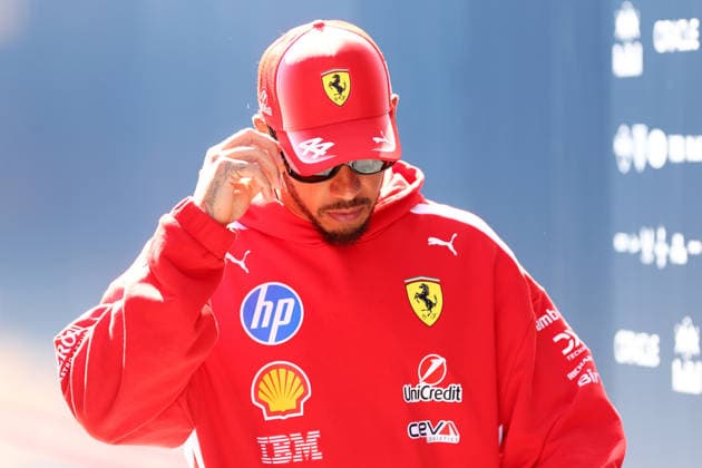 F1 Hungarian Gran Prix Lewis Hamilton of Scuderia Ferrari HP looks on in the Paddock during final practice for the F1 Grand Prix of Hungary at Hungaroring on July 25, 2026 in Mogyorod, Hungary. Mogyorod Hungaroring Hungary Copyright: xMarcoxCanonierox