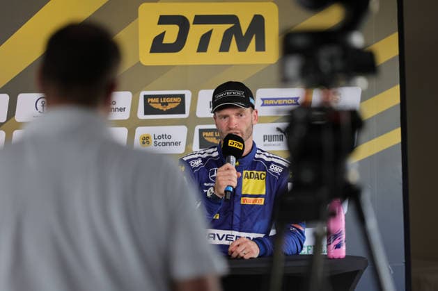 press conference, PK, Pressekonferenz after the race, Maro Engel (D Mercedes-AMG Team Ravenol, 80), Mercedes-AMG GT3, DTM (German Touring Car Championship) - Round 5 - Race 1, Motorsportarena Oschersleben on 25.07.2026. Sachsen-Anhalt Deutschland Copyright: xO.Franke,xSportblen.dex