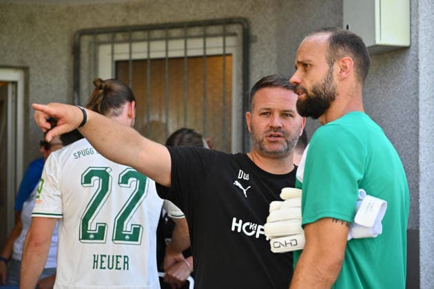 25.07.2026 - Fussball - Saison 2026 2027 - Testspiel Freundschaftsspiel Vorbereitungsspiel - TSG 1899 Hoffenheim - SpVgg Greuther Fürth ( Kleeblatt ) - - Sportfoto Zink - xwoxzix - regulations prohibit any use of photographs as image sequences and or quasi-video - only for editorial use - Daniel Wiegand ( Team-Koordinator Zeugwart SpVgg Greuther Fürth ) Christian Ortag (39, SpVgg Greuther Fürth ) *** July 25, 2026 Soccer Season 2026–2027 Exhibition Match Friendly Match Preseason Match TSG 1899 Hoffenheim SpVgg Greuther Fürth Kleeblatt Sports Photo Zink xwoxzix Regulations prohibit any use of photographs as image sequences and or quasi-video For editorial use only. Daniel Wiegand, Team Coordinator and Equipment Manager, SpVgg Greuther Fürth; Christian Ortag, 39, SpVgg Greuther Fürth