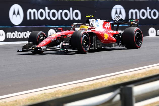 F1 Hungarian Gran Prix Lewis Hamilton of Scuderia Ferrari HP on track during final practice for the F1 Grand Prix of Hungary at Hungaroring on July 25, 2026 in Mogyorod, Hungary. Mogyorod Hungaroring Hungary Copyright: xMarcoxCanonierox