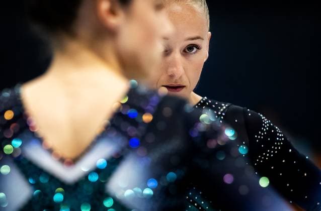 ROTTERDAM - Sanne Wevers during the qualifying competition for the European Gymnastics Championships. The European Championships are taking place in the Croatian capital, Zagreb. IRIS VAN DEN BROEK ANP xVIxANPxSportx xxANPxIVx 564262253 originalFilename: 564262253.jpg
