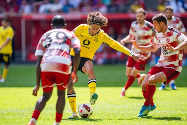 Testspiel, Bundesliga, Fortuna Düsseldorf vs. Borussia Dortmund, 25.07.2026 in der Merkur Arena Fabio Silva *** Friendly Match, Bundesliga, Fortuna Düsseldorf vs. Borussia Dortmund, July 25, 2026, at the Merkur Arena, Fabio Silva Copyright: xBahhoxKarax