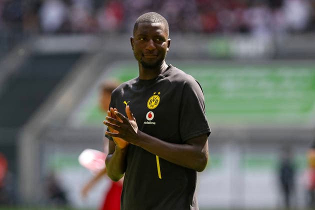25.07.2026, GER, Fussball, Herren, Vorbereitungsspiel, Saison 2026 2027, Fortuna Düsseldorf - Borussia Dortmund Serhou Guirassy (BVB) gestikuliert, Gestik und Mimik Düsseldorf merkur Spiel-Arena Nordrhein-Westfalen Deutschland *** July 25, 2026, GER, Soccer, Men s, Preseason Game, 2026–2027 Season, Fortuna Düsseldorf vs. Borussia Dortmund, Serhou Guirassy, BVB gestures, gestures and facial expressions, Düsseldorf Merkur, Spiel Arena, North Rhine-Westphalia, Germany Copyright: xAdrianxSchlüterx