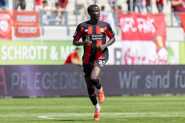 Testspiel: Kickers Offenbach - Bayer Leverkusen, 25.07.2026 Abdoulaye Faye (Bayer 04 Leverkusen 32), Freisteller Portrait Porträt, Kickers Offenbach - Bayer Leverkusen, Offenbach, Plutos Stadion am Bieberer Berg, 25.7.2026 *** Friendly Match: Kickers Offenbach vs. Bayer Leverkusen, July 25, 2026; Abdoulaye Faye (Bayer 04 Leverkusen, age 32), close-up portrait; Kickers Offenbach vs. Bayer Leverkusen, Offenbach, Pluto Stadium at Bieberer Berg, July 25, 2026 Copyright: xBEAUTIFULxSPORTS Gawlikx