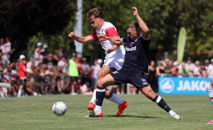 25.07.26 FSV Hollenbach - VfB Stuttgart Deutschland, Hollenbach, 25.07.2026, Fussball, Bundesliga, Saison 2026 2027, Testspiel, FSV Hollenbach - VfB Stuttgart: Christopher Olivier (VfB Stuttgart). *** July 25, 2026 FSV Hollenbach vs. VfB Stuttgart Germany, Hollenbach, July 25, 2026, Soccer, Bundesliga, 2026–2027 Season, Friendly Match, FSV Hollenbach vs. VfB Stuttgart Christopher Olivier VfB Stuttgart
