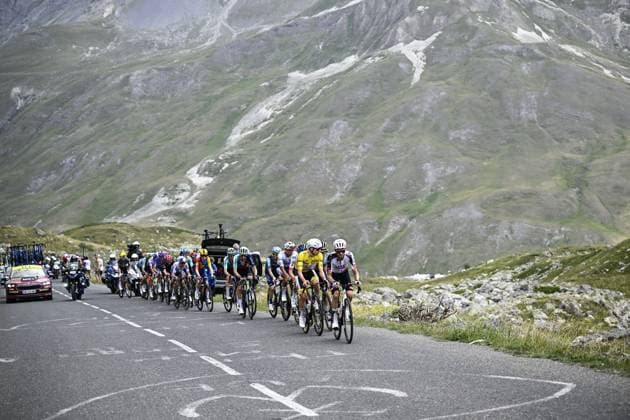 Slovenian Tadej Pogacar of UAE Team Emirates XRG pictured in action during stage 20 of the 2026 Tour de France cycling race, a stage of 171km Le Bourg d Oisans to Alpe d Huez, on Saturday 25 July 2026. The 113th edition of the Tour de France starts on Saturday 4 July in Barcelona, Spain, and will finish in Paris, France on the 26th of July. JASPERxJACOBS  x182009706x