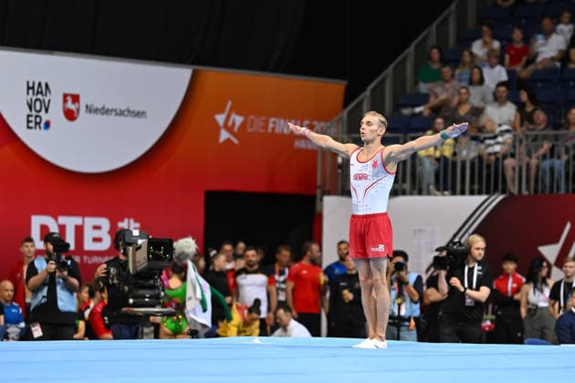 Lucas Kochan (SC Cottbus Turnen) DIE FINALS 2026 - Deutsche Meisterschaften Geraeteturnen Geraetefinals Maenner, 25.07.2026 DIE FINALS 2026 - Deutsche Meisterschaften Geraeteturnen Geraetefinals Maenner, 25.07.2026 Hannover *** Lucas Kochan, SC Cottbus Gymnastics, THE FINALS 2026 German Artistic Gymnastics Championships, Men s Apparatus Finals, July 25, 2026, THE FINALS 2026 German Artistic Gymnastics Championships, Men s Apparatus Finals, July 25, 2026, Hanover Copyright: xEibner-Pressefoto xHoepnerx EP_PHR