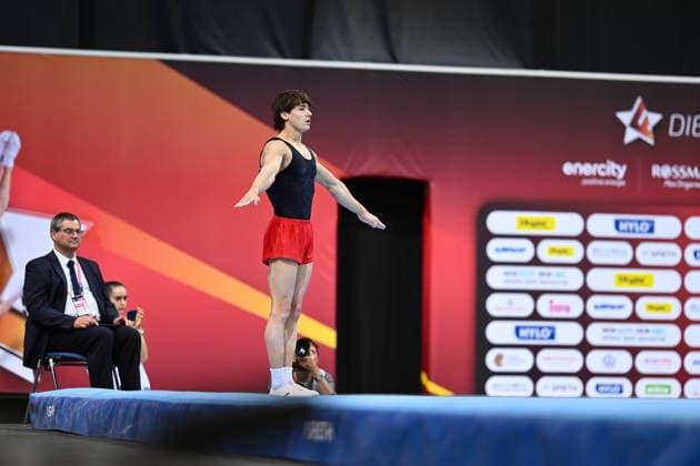 Timo Eder (MTV 1846 Ludwigsburg) DIE FINALS 2026 - Deutsche Meisterschaften Geraeteturnen Geraetefinals Maenner, 25.07.2026 DIE FINALS 2026 - Deutsche Meisterschaften Geraeteturnen Geraetefinals Maenner, 25.07.2026 Hannover *** Timo Eder MTV 1846 Ludwigsburg THE FINALS 2026 German Artistic Gymnastics Championships Men s Apparatus Finals, July 25, 2026 THE FINALS 2026 German Artistic Gymnastics Championships Men s Apparatus Finals, July 25, 2026, Hanover Copyright: xEibner-Pressefoto xHoepnerx EP_PHR