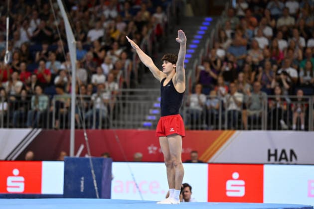 Timo Eder (MTV 1846 Ludwigsburg) DIE FINALS 2026 - Deutsche Meisterschaften Geraeteturnen Geraetefinals Maenner, 25.07.2026 DIE FINALS 2026 - Deutsche Meisterschaften Geraeteturnen Geraetefinals Maenner, 25.07.2026 Hannover *** Timo Eder MTV 1846 Ludwigsburg THE FINALS 2026 German Artistic Gymnastics Championships Men s Apparatus Finals, July 25, 2026 THE FINALS 2026 German Artistic Gymnastics Championships Men s Apparatus Finals, July 25, 2026, Hanover Copyright: xEibner-Pressefoto xHoepnerx EP_PHR
