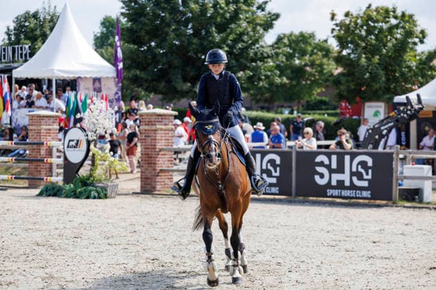 HAGEN a.T.W. - FEI Jumping European Championship, EM, Europameisterschaft Children, Juniors and Young Rider 2026, HAGEN a.T.W. - FEI Jumping European Championship Children, Juniors and Young Rider 2026 GUNNARSSON Liv (SWE), Gaia EK Final Individual Einzelfinale CH-EU-Ch-S - Children Final Individuals over two rounds - FIRST ROUND Hagen a.T.W., Reitanlage Haunhorst 25. July 2026 - *** HAGEN a T W FEI Jumping European Championship for Children, Juniors, and Young Riders 2026, HAGEN a T W FEI Jumping European Championship for Children, Juniors, and Young Riders 2026 GUNNARSSON Liv SWE, Gaia EK Final Individual, CH EU Ch S Children Final Individuals over two rounds, FIRST ROUND Hagen a T W, Haunhorst Equestrian Center, July 25, 2026