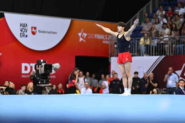 Timo Eder (MTV 1846 Ludwigsburg) DIE FINALS 2026 - Deutsche Meisterschaften Geraeteturnen Geraetefinals Maenner, 25.07.2026 DIE FINALS 2026 - Deutsche Meisterschaften Geraeteturnen Geraetefinals Maenner, 25.07.2026 Hannover *** Timo Eder MTV 1846 Ludwigsburg THE FINALS 2026 German Artistic Gymnastics Championships Men s Apparatus Finals, July 25, 2026 THE FINALS 2026 German Artistic Gymnastics Championships Men s Apparatus Finals, July 25, 2026, Hanover Copyright: xEibner-Pressefoto xHoepnerx EP_PHR