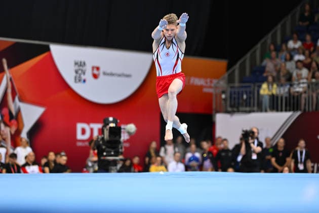 Gabriel Eichhorn (MTV Stuttgart 1843) DIE FINALS 2026 - Deutsche Meisterschaften Geraeteturnen Geraetefinals Maenner, 25.07.2026 DIE FINALS 2026 - Deutsche Meisterschaften Geraeteturnen Geraetefinals Maenner, 25.07.2026 Hannover *** Gabriel Eichhorn MTV Stuttgart 1843 THE FINALS 2026 German Artistic Gymnastics Championships Men s Apparatus Finals, July 25, 2026 THE FINALS 2026 German Artistic Gymnastics Championships Men s Apparatus Finals, July 25, 2026, Hanover Copyright: xEibner-Pressefoto xHoepnerx EP_PHR