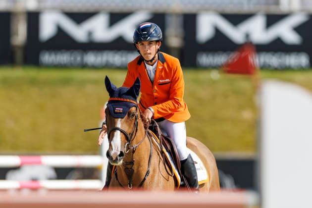 HAGEN a.T.W. - FEI Jumping European Championship, EM, Europameisterschaft Children, Juniors and Young Rider 2026, HAGEN a.T.W. - FEI Jumping European Championship Children, Juniors and Young Rider 2026 MANSUR Pedro (NED), Hotmail des Forets Final Individual Einzelfinale CH-EU-Ch-S - Children Final Individuals over two rounds - FIRST ROUND Hagen a.T.W., Reitanlage Haunhorst 25. July 2026 - *** HAGEN a T W FEI Jumping European Championship for Children, Juniors, and Young Riders 2026, HAGEN a T W FEI Jumping European Championship for Children, Juniors and Young Riders 2026 MANSUR Pedro NED, Hotmail des Forets Individual Final CH EU Ch S Children’s Individual Final over two rounds FIRST ROUND Hagen a T W, Haunhorst Equestrian Center, July 25, 2026