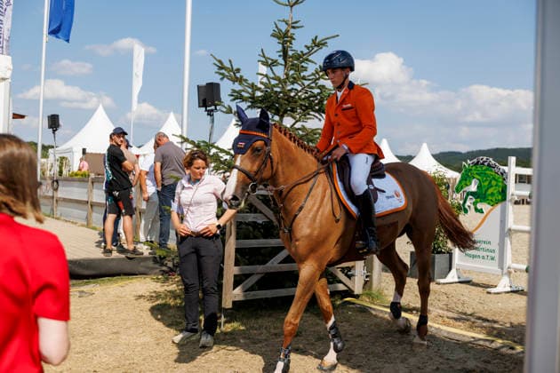 HAGEN a.T.W. - FEI Jumping European Championship, EM, Europameisterschaft Children, Juniors and Young Rider 2026, HAGEN a.T.W. - FEI Jumping European Championship Children, Juniors and Young Rider 2026 MANSUR Pedro (NED), Hotmail des Forets Final Individual Einzelfinale CH-EU-Ch-S - Children Final Individuals over two rounds - FIRST ROUND Hagen a.T.W., Reitanlage Haunhorst 25. July 2026 - *** HAGEN a T W FEI Jumping European Championship for Children, Juniors, and Young Riders 2026, HAGEN a T W FEI Jumping European Championship for Children, Juniors and Young Riders 2026 MANSUR Pedro NED, Hotmail des Forets Individual Final CH EU Ch S Children’s Individual Final over two rounds FIRST ROUND Hagen a T W, Haunhorst Equestrian Center, July 25, 2026