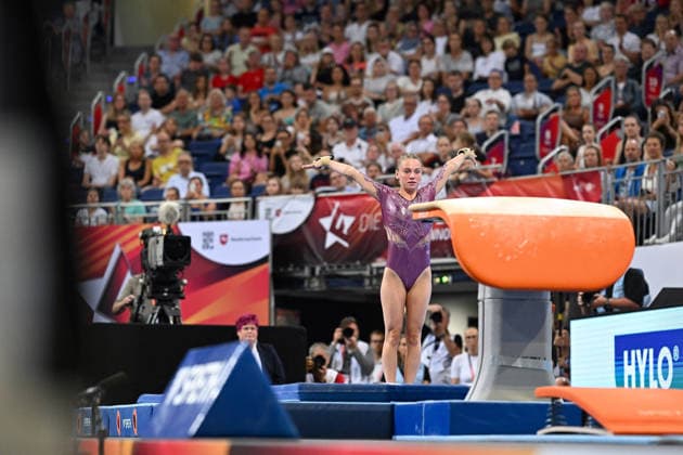 Mia Reimann (TSV Jetzendorf 1924) DIE FINALS 2026 - Deutsche Meisterschaften Geraeteturnen Geraetefinals Frauen, 25.07.2026 DIE FINALS 2026 - Deutsche Meisterschaften Geraeteturnen Geraetefinals Frauen, 25.07.2026 Hannover *** Mia Reimann, TSV Jetzendorf 1924, THE FINALS 2026 German Artistic Gymnastics Championships, Women’s Apparatus Finals, July 25, 2026, THE FINALS 2026 German Artistic Gymnastics Championships, Women’s Apparatus Finals, July 25, 2026, Hanover Copyright: xEibner-Pressefoto xHoepnerx EP_PHR