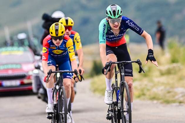 Tour de France 2026 Stage 20 ALPE D HUEZ, FRANCE - JULY 25 : Seixas Paul (FRA) of Decathlon CMA CGM Team in action during stage 20 of the 113rd edition of Tour de France an UCI World Tour 2.UWT cycling road race stage for Men Elite of 171 km with start in Le Bourg d Oissans and finish in Alpe d Huez on July 25, 2026 in Alpe d Huez, France, 25 07 2026 Alpe d Huez France  Copyright: xPeterxDexVoechtx