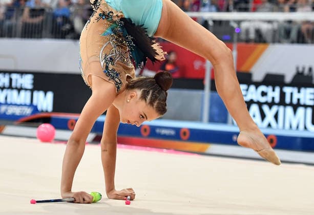 25.07.2026, xhbx, Turnen Rhythmische Sportgymnastik, Deutsche Meisterschaften 2026 v.l.Marie Decker (TV Dahn) Übung mit den Keulen (DFL DFB REGULATIONS PROHIBIT ANY USE OF PHOTOGRAPHS as IMAGE SEQUENCES and or QUASI-VIDEO) Hannover *** July 25, 2026, xhbx, Gymnastics, Rhythmic Gymnastics, 2026 German Championships by Marie Decker TV Dahn, club routine. DFL DFB REGULATIONS PROHIBIT ANY USE OF PHOTOGRAPHS as IMAGE SEQUENCES and or QUASI-VIDEO. Hanover