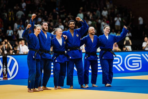 Die Finals 2026 - Judo, Mixed-Team-Meisterschaften, , 25.07.2026 Team Brandenburg gewinnt die deutsche Meisterschaft gegen das Team Niedersachsen im Finale; Die Finals 2026 - Judo, Mixed-Team-Meisterschaften, am 25.07.2026 in der ZAG Arena, Hannover *** The Finals 2026 Artistic Gymnastics, July 25, 2026: Team Brandenburg wins the German championship against Team Lower Saxony in the final of The Finals 2026 Artistic Gymnastics on July 25, 2026, at the ZAG Arena in Hanover Copyright: xBEAUTIFULxSPORTS Tonhäuserx
