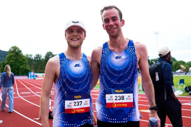 Norgesmesterskapet for friidrett 2026 Trondheim 20260725. Gjermund Blauenfeldt Naess fra Kjelsas IL (t.v) og Jens Petter Bergerud fra Kjelsas IL i ovelsen 10.000m menn under NM i friidrett pa Trondheim Stadion lordag. Foto: Beate Oma Dahle NTB Trondheim Norge EDITORIAL USE ONLY. RESTRICTED USE FOR BETTING COMPANIES Ref:_SPO1NjWxwr4MZk.jpg *** 2026 Norwegian Track and Field Championships, Trondheim, July 25, 2026: Gjermund Blauenfeldt Naess of Kjelsas IL (left) and Jens Petter Bergerud of Kjelsas IL in the men’s 10,000-meter race at the Norwegian Track and Field Championshipsat Trondheim Stadium on Saturday. Photo: Beate Oma Dahle, NTB, Trondheim, Norway. EDITORIAL USE ONLY. RESTRICTED USE FOR BETTING COMPANIES  Copyright: xBeatexOmaxDahlex xNTBx