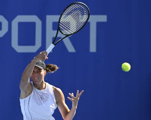 Lilli Tagger of Austria in action during the match against Barbora Krejcikova of Czech Republic within the women s WTA, Tennis Damen 250 Livesport Prague Open 2026 tennis tournament in Prague, Czech Republic, on July 25, 2026. (CTKxPhoto MichalxKrumphanzl) CTKPhotoP2026072503948  CTKPhotoP2026072503948