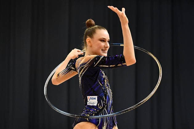 25.07.2026, xhbx, Turnen Rhythmische Sportgymnastik, Deutsche Meisterschaften 2026 v.l. Darja Varfolomeev (TSV Schmiden 1902) Übungen mit dem Reifen (DFL DFB REGULATIONS PROHIBIT ANY USE OF PHOTOGRAPHS as IMAGE SEQUENCES and or QUASI-VIDEO) Hannover *** July 25, 2026, xhbx, Rhythmic Gymnastics, 2026 German Championships v l Darja Varfolomeev TSV Schmiden 1902 Hoop Routine DFL DFB REGULATIONS PROHIBIT ANY USE OF PHOTOGRAPHS as IMAGE SEQUENCES and or QUASI-VIDEO Hannover