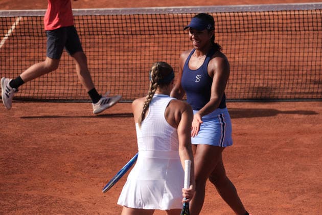 IPA86982171 - Palermo, Italy, July 2026. Country Time Club, Palermo Ladies Open 2026, a women s professional tennis tournament on the WTA, Tennis Damen 125 circuit. In the photo: Rasheeda Mcadoo and Adrien Nagy vs. Anastasia Tikhonova and Tamara Zidansek during the women s doubles final  Copyright: xFedericoxSerra IPAxSportx xx 86982171