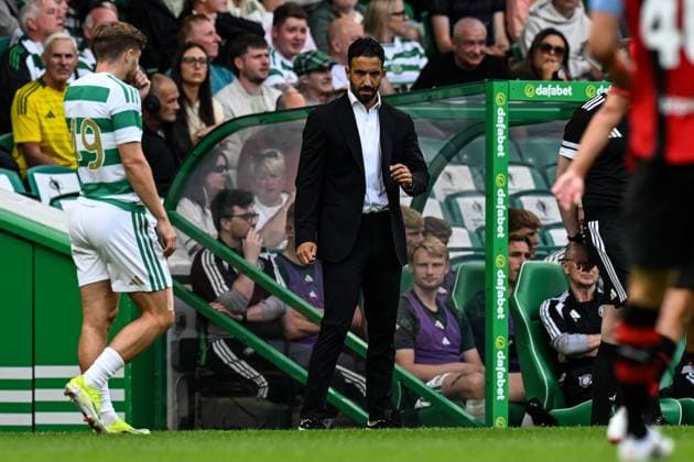 AC Milan Manager Ruben Amorim reacts during the pre season friendly match between Celtic and AC Milan at Celtic Park, Glasgow, Scotland on Saturday 25th July 2026. Celtic v AC Milan, Pre Season Friendly, Football, Celtic Park, Glasgow, Scotland, UK - 25 Jul 2026Glasgow Celtic Park United Kingdom  Copyright: xAndyxBuchanan Shutterstockx 17004340bg