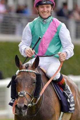 25.07.2026, Ascot, Windsor, GBR - Kalpana with Colin Keane up after winning the King George and Queen Elizabeth Stakes. Ascot racecourse. (Pferd, Jockey, Kalpana, Keane, Sieg) 260725C971ASCOT.JPG *** July 25, 2026, Ascot, Windsor, GBR Kalpana with Colin Keane aboard after winning the King George and Queen Elizabeth Stakes at Ascot Racecourse Horse, Jockey, Kalpana, Keane, Victory 260725C971ASCOT JPG