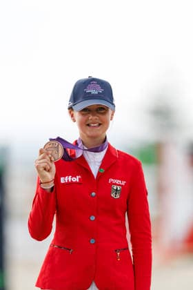 HAGEN a.T.W. - FEI Jumping European Championship, EM, Europameisterschaft Children, Juniors and Young Rider 2026, HAGEN a.T.W. - FEI Jumping European Championship Children, Juniors and Young Rider 2026 OSING Mila (GER) Championship ceremony Final Individual Einzelfinale CH-EU-Ch-S - Children Final Individuals over two rounds - SECOND ROUND Hagen a.T.W., Reitanlage Haunhorst 25. July 2026 - *** HAGEN a T W FEI Jumping European Championship for Children, Juniors, and Young Riders 2026, HAGEN a T W FEI Jumping European Championship for Children, Juniors, and Young Riders 2026 OSING Mila GER Championship Ceremony Final Individual Children’s Final over two rounds SECOND ROUND Hagen a T W, Haunhorst Equestrian Center, July 25, 2026