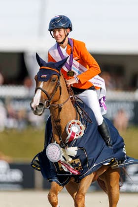 HAGEN a.T.W. - FEI Jumping European Championship, EM, Europameisterschaft Children, Juniors and Young Rider 2026, HAGEN a.T.W. - FEI Jumping European Championship Children, Juniors and Young Rider 2026 MANSUR Pedro (NED), Hotmail des Forets Championship ceremony Final Individual Einzelfinale CH-EU-Ch-S - Children Final Individuals over two rounds - SECOND ROUND Hagen a.T.W., Reitanlage Haunhorst 25. July 2026 - *** HAGEN a T W FEI Jumping European Championship for Children, Juniors, and Young Riders 2026, HAGEN a T W FEI Jumping European Championship for Children, Juniors, and Young Riders 2026 MANSUR Pedro NED, Hotmail des Forets Championship Ceremony Final Individual Children’s Final Individuals over two rounds SECOND ROUND Hagen a T W, Haunhorst Equestrian Center, July 25, 2026
