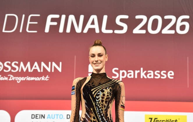 25.07.2026, xhbx, Turnen Rhythmische Sportgymnastik, Deutsche Meisterschaften 2026 v.l. Darja Varfolomeev (TSV Schmiden 1902) Siegerehrung (DFL DFB REGULATIONS PROHIBIT ANY USE OF PHOTOGRAPHS as IMAGE SEQUENCES and or QUASI-VIDEO) Hannover *** July 25, 2026, xhbx, Gymnastics – Rhythmic Gymnastics, 2026 German Championships v l Darja Varfolomeev TSV Schmiden 1902 Award Ceremony DFL DFB REGULATIONS PROHIBIT ANY USE OF PHOTOGRAPHS as IMAGE SEQUENCES and or QUASI-VIDEO Hannover