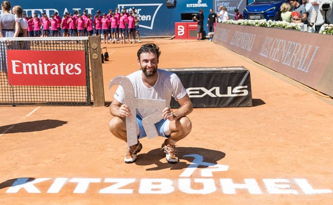 Turniersieger Quentin Halys (FRA) Foto:Eibner-Pressefoto Groder Kitzbühel *** Tournament winner Quentin Halys (FRA). Photo by Eibner. Press photo by Groder, Kitzbühel  EP_gro