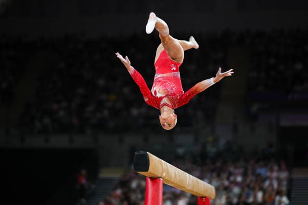 COM26 ARTISTIC GYMNASTICS, Ruby Evans of Wales competes during the Artistic Gymnastics Women™s Team Final and Individual Qualification during the Glasgow 2026 Commonwealth Games at the Glasgow International Arena in Glasgow, Scotland, Saturday, July 25, 2026. ( NO ARCHIVING, EDITORIAL USE ONLY Glasgow Scotland United Kingdom  Copyright: xLUKASxCOCHx 20260726176757104680