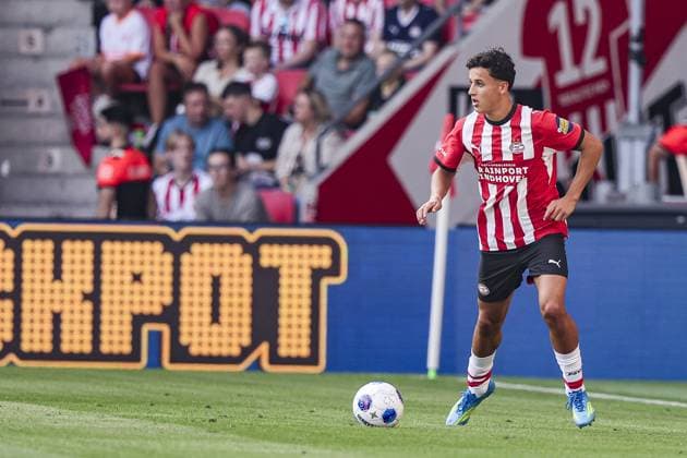 EINDHOVEN , 25-07-2025 , Philips stadium , season 2026 2027 , pre season friendly match , match between PSV and Villarreal CF , picture shows PSV Player Amir Bouhamdi PSV - Villarreal (friendly)  x205200725x Copyright: