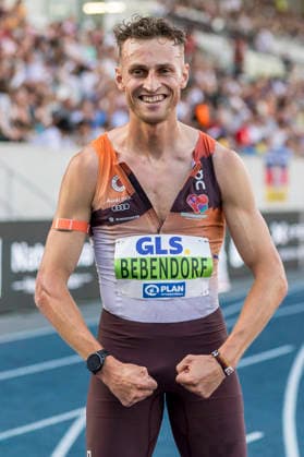 Deutsche Leichtathletik-Meisterschaften; Bochum-Wattenscheid, 25.07.2026 Karl Bebendorf (Dresdner SC 1898) gewinnt die 3000m Hindernis; Deutsche Leichtathletik-Meisterschaften am 25.07.2026 im Lorheide-Stadion, Bochum-Wattenscheid (Nordrhein-Westfalen). *** German Track and Field Championships, Bochum-Wattenscheid, July 25, 2026: Karl Bebendorf of Dresdner SC 1898 wins the 3,000-meter steeplechase at the German Track and Field Championships on July 25, 2026, at Lorheide Stadium in Bochum-Wattenscheid, North Rhine-Westphalia Copyright: xBEAUTIFULxSPORTS AxelxKohringx