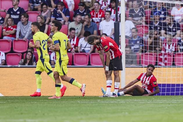 EINDHOVEN , 25-07-2025 , Philips stadium , season 2026 2027 , pre season friendly match , match between PSV and Villarreal CF , picture shows 0-2 Villarreal CF PSV - Villarreal (friendly)  x205200935x Copyright: