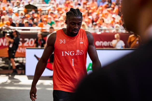 Baskets Bonn vs. Skyliners Frankfurt - DIE FINALS 2026 3x3 Finale Herren am 25.07.2026, Denzel Agyeman (Baskets Bonn) Hannover Neues Rathaus Niedersachsen Deutschland *** Baskets Bonn vs. Skyliners Frankfurt THE FINALS 2026 Men s 3x3 Final on July 25, 2026, Denzel Agyeman, Baskets Bonn, Hanover, New City Hall, Lower Saxony, Germany