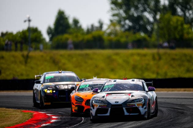 ADAC GT4 Germany, 5. + 6. Rennen Oschersleben 2026 87 Toyota GR Supra GT4 EVO2, CRT Lucas Cartelle, Hudson Schwartz, 26 Mercedes-AMG GT4, PROsport Racing: Marek Böckmann, Roman Fellner-Feldegg - picture by Gruppe C Photography Oschersleben Oschersleben Sachsen-Anhalt Germany Copyright: xGruppexCxPhotographyx