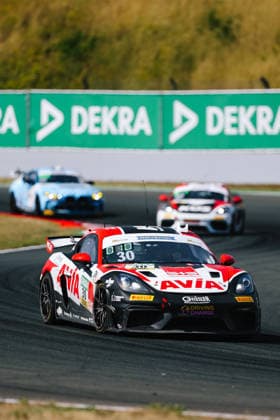 ADAC GT4 Germany, 5. + 6. Rennen Oschersleben 2026 30 Porsche 718 Cayman GT4 RS Clubsport, Avia W&S Motorsport: Maximilian Schreyer, Alon Gabbay - picture by Gruppe C Photography Oschersleben Oschersleben Sachsen-Anhalt Germany Copyright: xGruppexCxPhotographyx