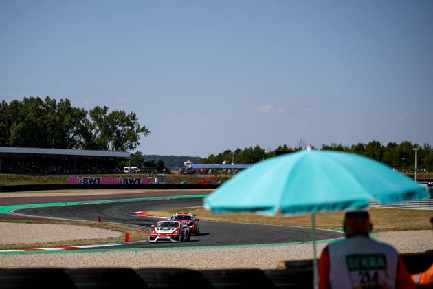 ADAC GT4 Germany, 5. + 6. Rennen Oschersleben 2026 20 Porsche 718 Cayman GT4 RS Clubsport, razoon - more than racing: Harald Huber, Jack James - picture by Gruppe C Photography Oschersleben Oschersleben Sachsen-Anhalt Germany Copyright: xGruppexCxPhotographyx