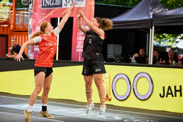 Basketball Gruppenphase Damen - DIE FINALS 2026 3x3 Basketball Gruppenphase Damen am 25.07.2026, Hannover Neues Rathaus Niedersachsen Deutschland *** Women s 3x3 Basketball Group Stage at DIE FINALS 2026: Women s 3x3 Basketball Group Stage on July 25, 2026, at the New City Hall in Hanover, Lower Saxony, Germany