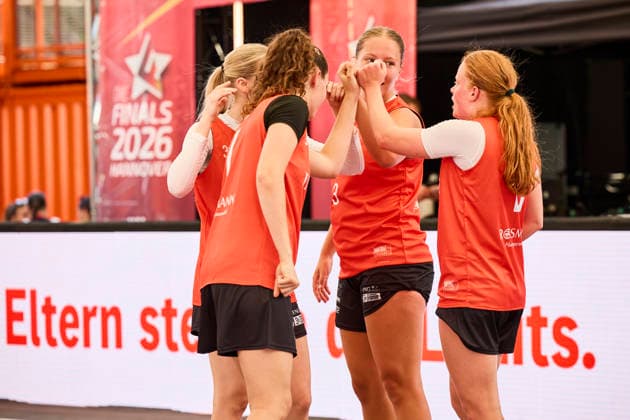Basketball Gruppenphase Damen - DIE FINALS 2026 3x3 Basketball Gruppenphase Damen am 25.07.2026, Hannover Neues Rathaus Niedersachsen Deutschland *** Women s 3x3 Basketball Group Stage at DIE FINALS 2026: Women s 3x3 Basketball Group Stage on July 25, 2026, at the New City Hall in Hanover, Lower Saxony, Germany