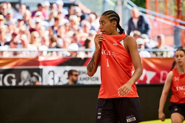 Basketball Gruppenphase Damen - DIE FINALS 2026 3x3 Basketball Gruppenphase Damen am 25.07.2026, Hannover Neues Rathaus Niedersachsen Deutschland *** Women s 3x3 Basketball Group Stage at DIE FINALS 2026: Women s 3x3 Basketball Group Stage on July 25, 2026, at the New City Hall in Hanover, Lower Saxony, Germany